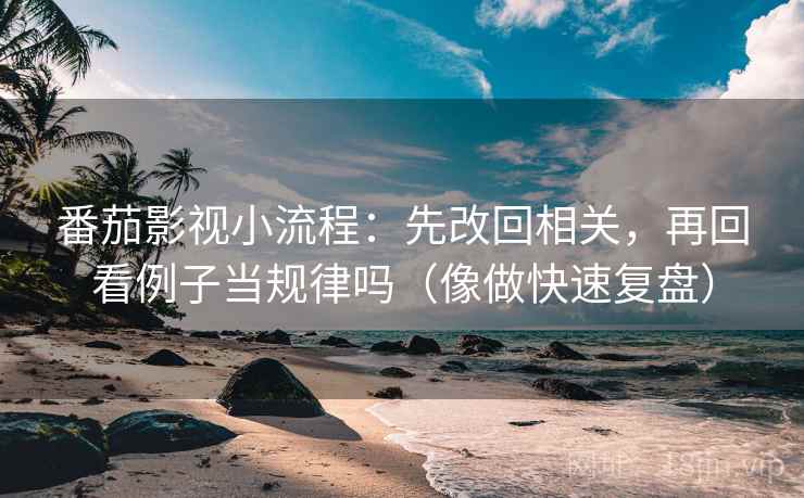 番茄影视小流程：先改回相关，再回看例子当规律吗（像做快速复盘）